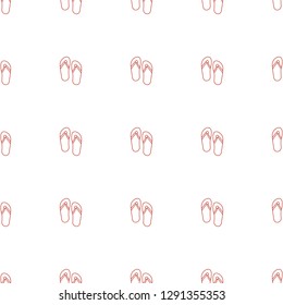 flip flops icon pattern seamless white background. Editable line flip flops icon. flip flops icon pattern for web and mobile.