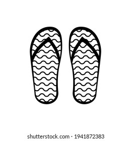 flip flops icon, sandal icon vector isolate.