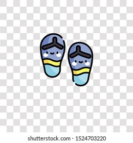 flip flops icon sign and symbol. flip flops color icon for website design and mobile app development. Simple Element from swimming pool collection for mobile concept and web apps icon.