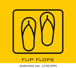 Flip flops icon signs