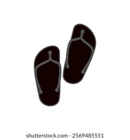 flip flops icon, simple flat style, pictogram logo sign symbol vector illustration, isolated on white for mobile app