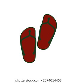 flip flops icon, simple flat style, pictogram logo sign symbol vector illustration, isolated on white for mobile app