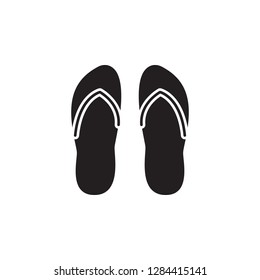 flip flops icon. Simple glyph vector of Travel set icons for UI and UX, website or mobile application on white background