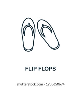 Flip Flops icon. Simple illustration from vacation collection. Creative Flip Flops icon for web design, templates, infographics and more