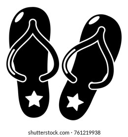 Flip flops icon. Simple illustration of flip flops vector icon for web
