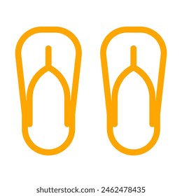 flip flops icon, slippers symbol. Vector illustration