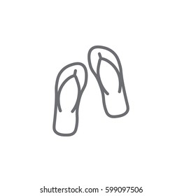 flip flops icon. spa vector illustration on white background