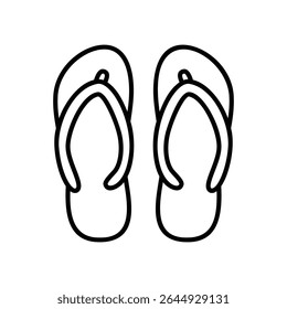 Flip flops icon for summer footwear