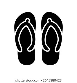 Flip flops icon for summer footwear