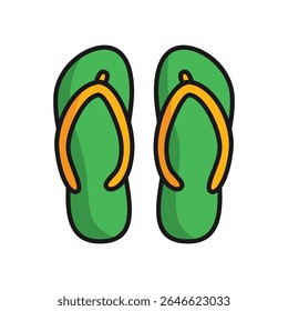 Flip flops icon for summer footwear