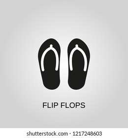 Flip flops icon. Flip flops symbol. Flat design. Stock - Vector illustration