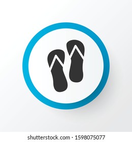Flip flops icon symbol. Premium quality isolated beach sandal element in trendy style.