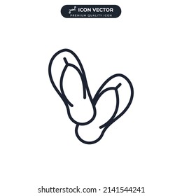 flip flops icon symbol template for graphic and web design collection logo vector illustration