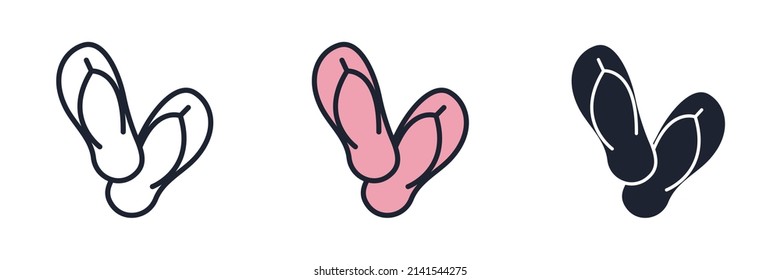 plantilla de símbolo de icono de flops de labios para colección de diseño gráfico y web ilustración vectorial