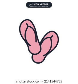 flip flops icon symbol template for graphic and web design collection logo vector illustration