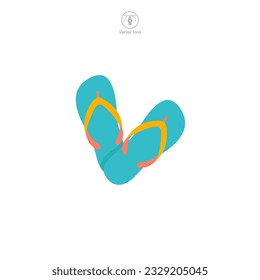 Flip Flops icon symbol vector illustration isolated on white background