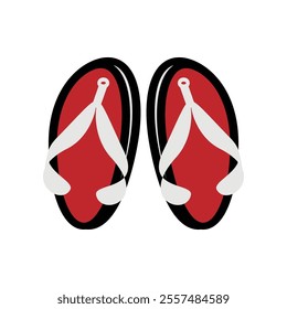 flip flops icon, usually worn to enter the bathroom