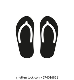 The flip flops icon. Vacation symbol. Flat Vector illustration