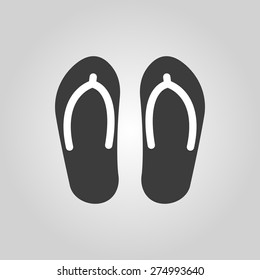 The flip flops icon. Vacation symbol. Flat Vector illustration