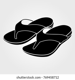 Flip flops icon. Vacation symbol. Vector illustration