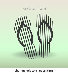 Flip flops icon vector illustration