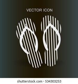 Flip flops icon vector illustration