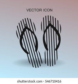 Flip flops icon vector illustration