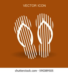 Flip flops icon vector illustration