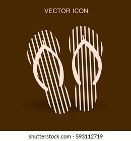 Flip flops icon vector illustration