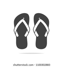 Flip flops icon vector isolated transparent