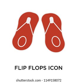 Flip flops icon vector isolated on white background for your web and mobile app design, Flip flops logo concept