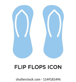 Flip flops icon vector isolated on white background for your web and mobile app design, Flip flops logo concept