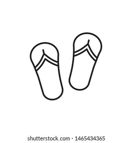 Flip flops icon vector on white background