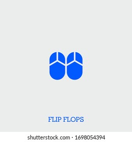 flip flops icon. flip flops vector on gray background