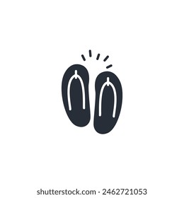 Flip flops icon. vector.Editable stroke.linear style sign for use web design,logo.Symbol illustration.