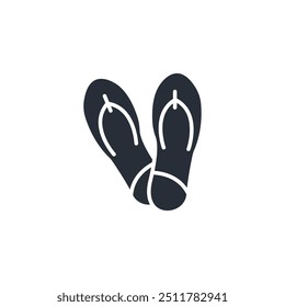 ícone de flip flops. vetor.Editável traço.sinal de estilo linear para usar web design,ilustração logo.Symbol.