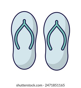 flip flops icon with white background vector stock illustration