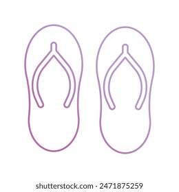 flip flops icon with white background vector stock illustration