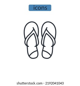 
flip flops icons  symbol vector elements for infographic web
