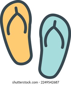 Flip-Flop-Illustration mit Flachstil