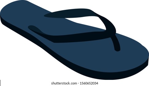 Flip flops, illustration, vector on white background.