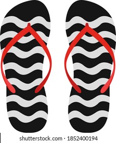 Flip flops, illustration, vector on white background
