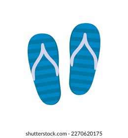 Flip flops isolate on a white background. Slippers icon.