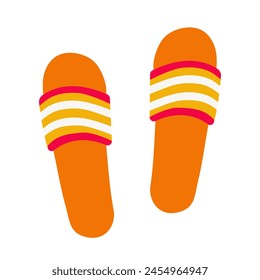 Flip flops isolate on a white background. Summer  slippers for beach