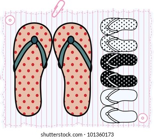 flip flops isolated