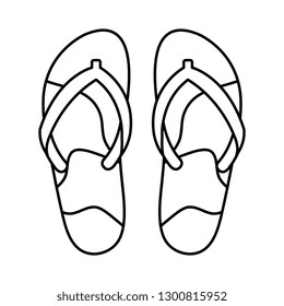 flip flops isolated icon