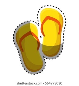 flip flops isolated icon