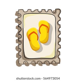 flip flops isolated icon