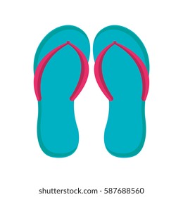 flip flops isolated icon