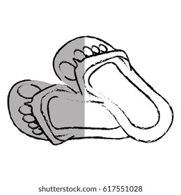flip flops isolated icon